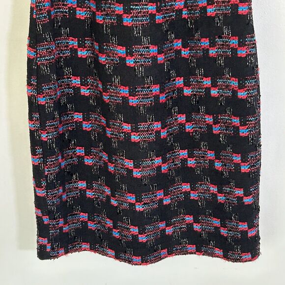 Trina Turk Goodnight Tweed Sheath Dress Size 10 Embroidered Colorful Sleeveless - Picture 4 of 10